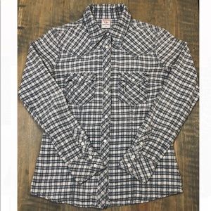 True Religion Flannel with Pearl Snaps - M